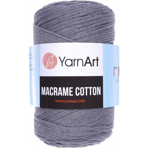 Пряжа YarnArt Macrame cotton серый (774), 85%хлопок/15%полиэстер, 225м, 250г, 3шт