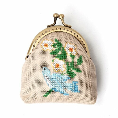 Набор для вышивания крестом Xiu Crafts Кошелек, Синяя птица счастья, 9х8 см (ND. XC.2860406)