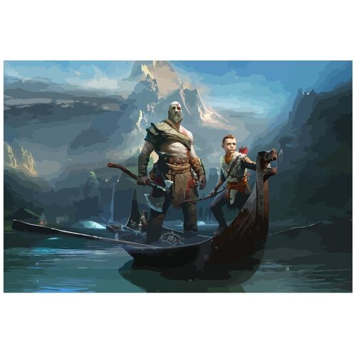 Картина по номерам на холсте god of war викинги - 1