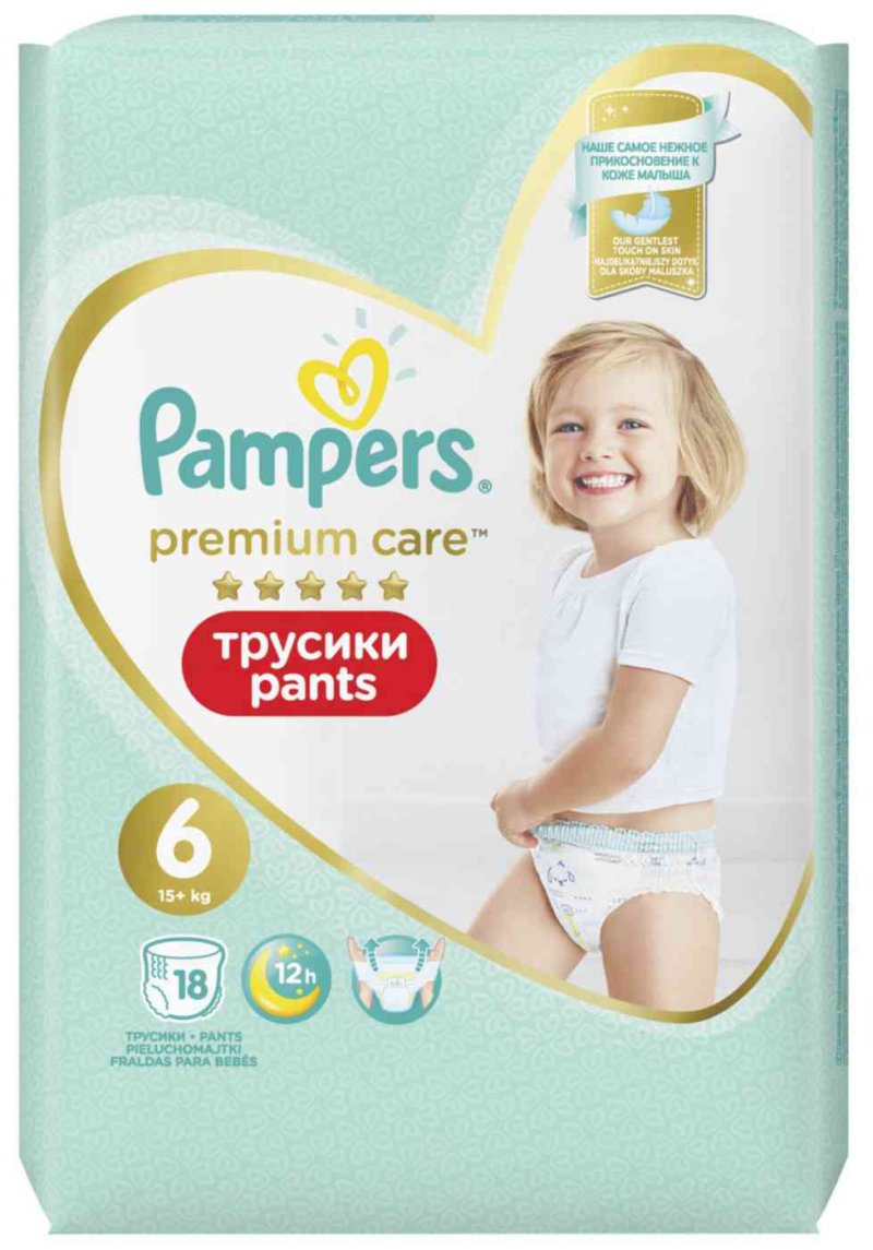 Трусики Pampers Premium Care 6 (15+ кг), 18 шт.