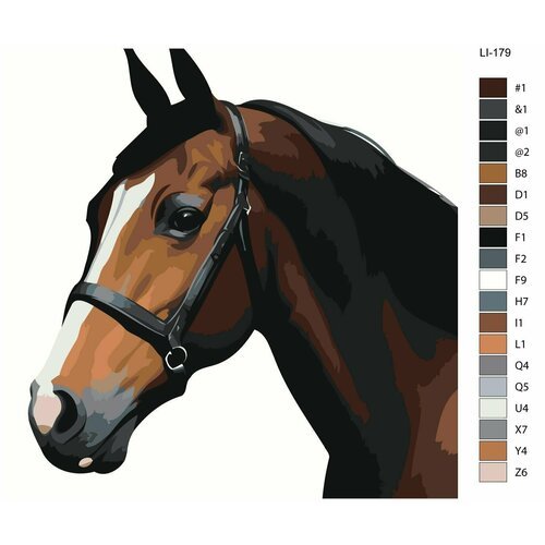 Картина по номерам,'Живопись по номерам', 40 x 40, LI-179, лошадь