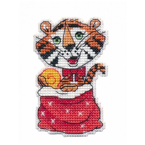 1435 Набор для вышивания овен 'Денежный тигр. Магнит' 5,5*8,8см