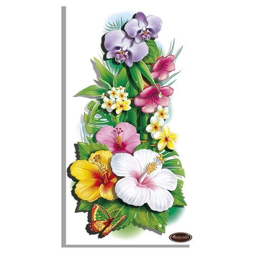 Папертоль «Тропические цветы -1», Магия хобби, 20x38 см