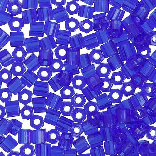 Бисер TOHO 11/0, Hexagon, №1, 2,2 мм, 5 штх5 г, №0008, ярко-синий