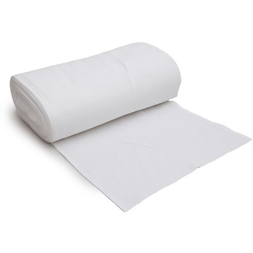 Ткань вафельное полотно, плотность 140 г/м2, размер 45 см х 60 м, белый, 1 рулон