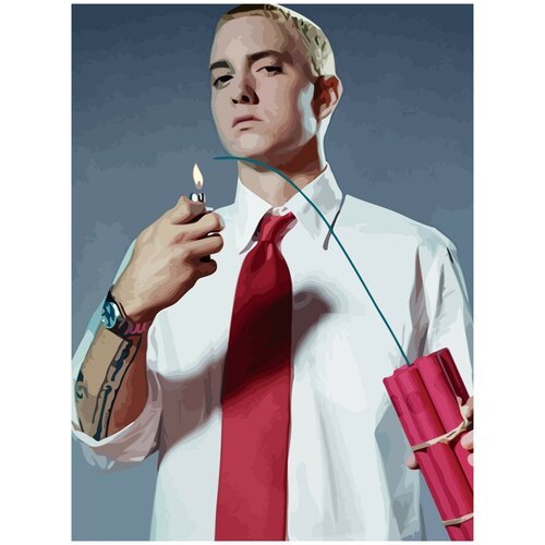 Картина по номерам на холсте Eminem - 183 30X40