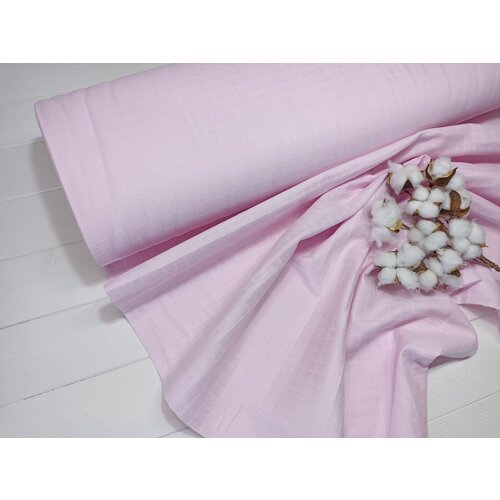 Ткань для шитья муслин, 100% хлопок, Турция, ширина 180 см, розовый, 2 метра ткани