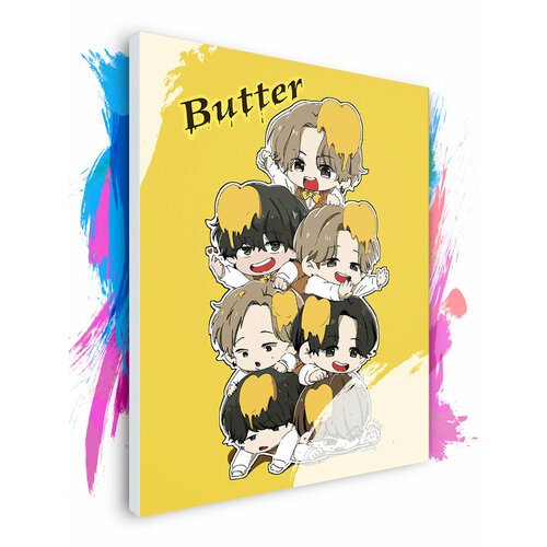 Картина по номерам на холсте BTS Butter Art, 80 х 120 см