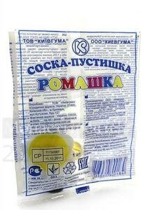 Соска-пустышка Ромашка-2 с кольцом 1 шт