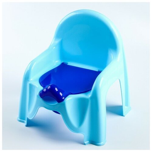 Альтернатива Горшок-стульчик с крышкой, цвет голубой