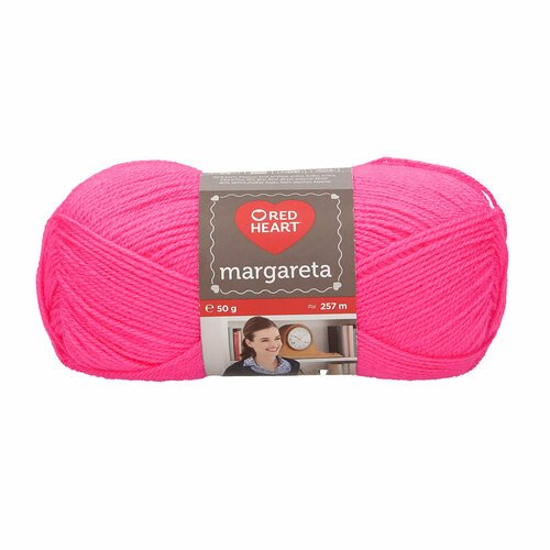 Пряжа для вязания Red Heart 'Margareta' 50гр 257м (100% акрил) (01106 сладкий розовый), 10 мотков