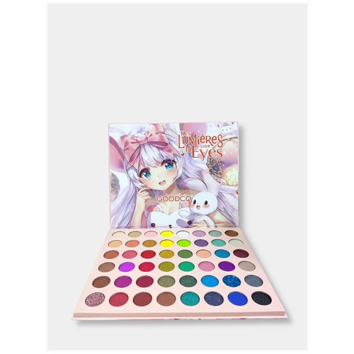 IGOODCO Детская косметика для девочек в стиле аниме, тени для век, 48 цветов