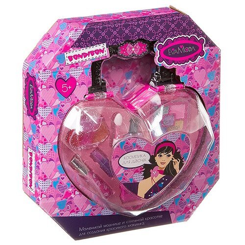 Набор детской декоративной косметики Bondibon Eva Moda 'сумочка-сердце' розовая